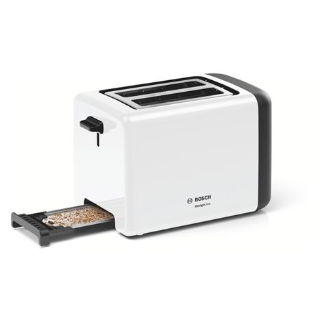 Bosch | TAT3P421 | DesignLine Compact Toaster | Power 970 W | Number of slots 2 | Housing material Stainless steel | White - 7